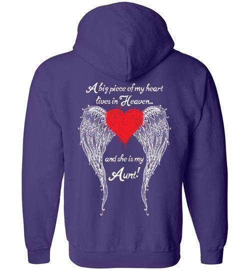 Aunt - A Big Piece of my Heart FULL ZIP Hoodie - Image 5