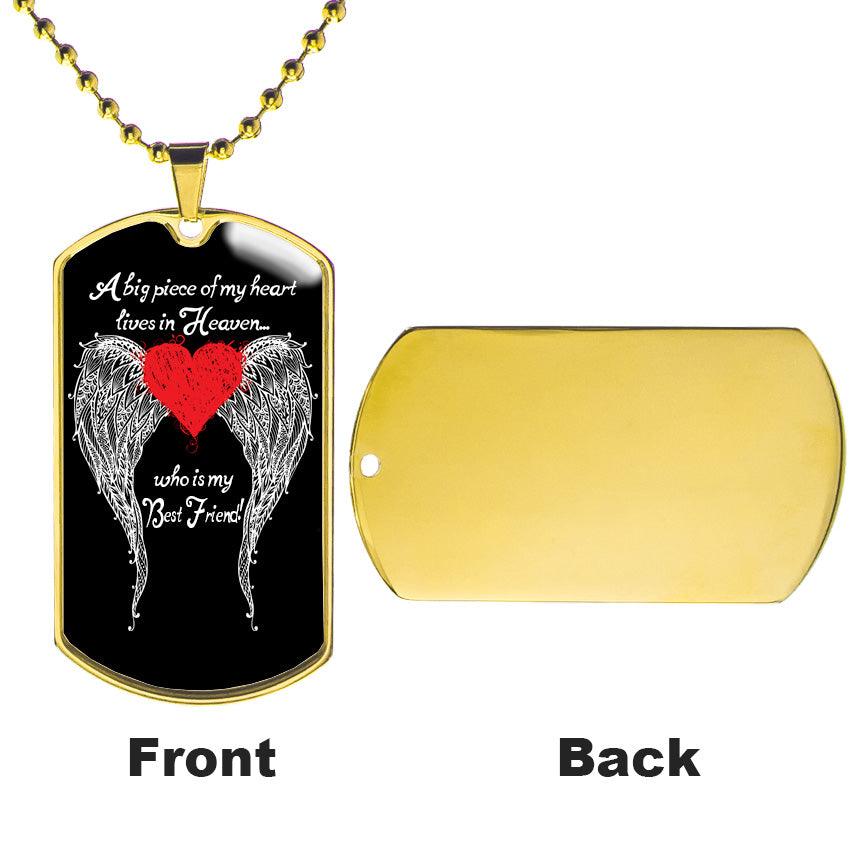 Best Friend - A Big Piece of my Heart Engravable Luxury Dog Tag - Image 3