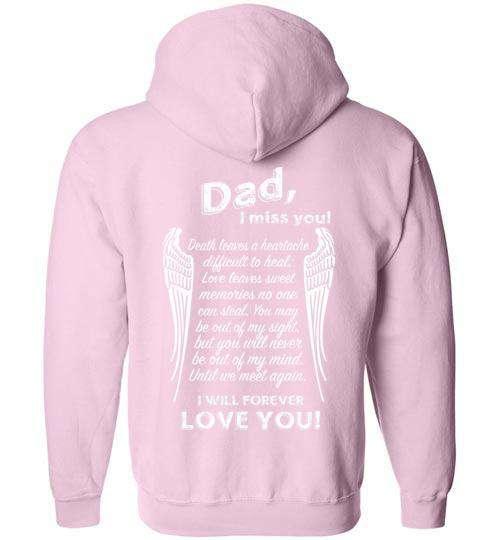 Dad- I Miss You- FULL ZIP hoodie - Image 3