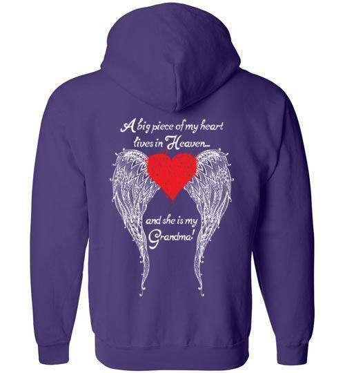 Grandma - A Big Piece of my Heart FULL ZIP Hoodie - Image 5