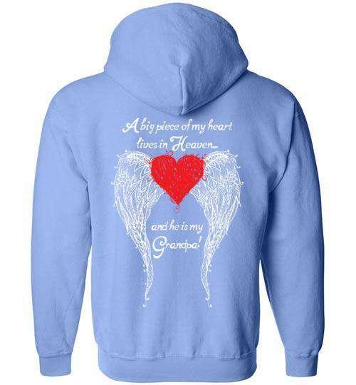 Grandpa - A Big Piece of my Heart FULL ZIP Hoodie - Image 4