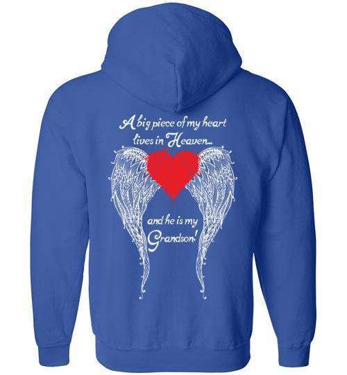 Grandson - A Big Piece of my Heart FULL ZIP Hoodie - Image 6