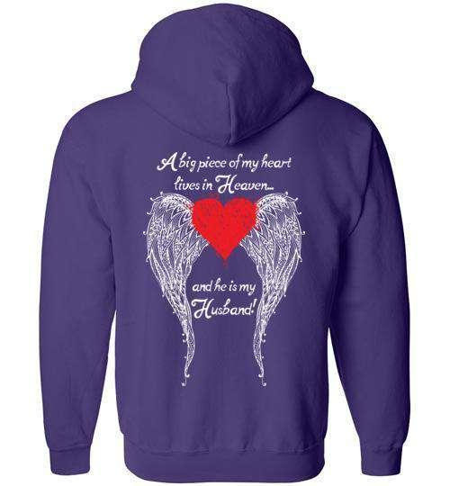 Husband - A Big Piece of my Heart FULL ZIP Hoodie - Image 5