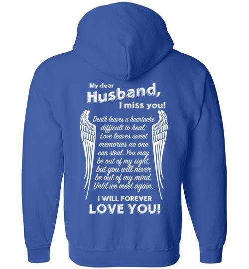 Husband I Miss You FULL ZIP Hoodie - Image 4