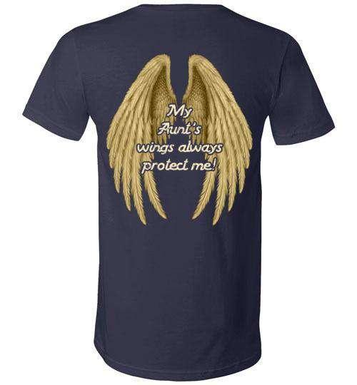 My Aunt's Wings Always Protect Me V-Neck - Image 3