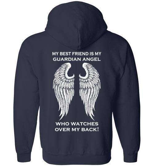 My Best Friend is my Guardian Angel FULL ZIP Hoodie - Image 4