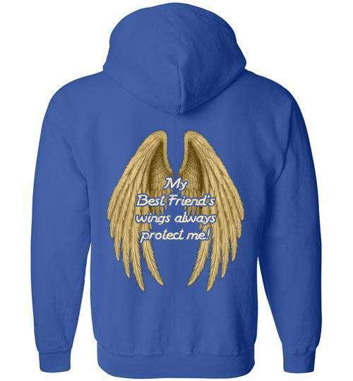 My Best Friend's Wings Always Protect Me FULL ZIP Hoodie - Image 6