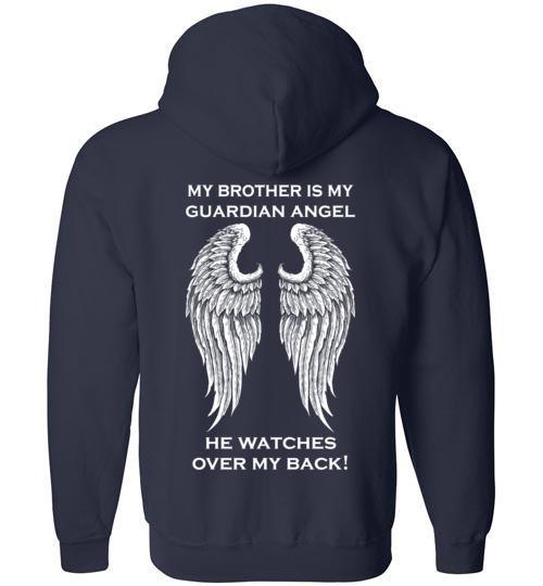 My Brother is my Guardian Angel FULL ZIP Hoodie - Image 4