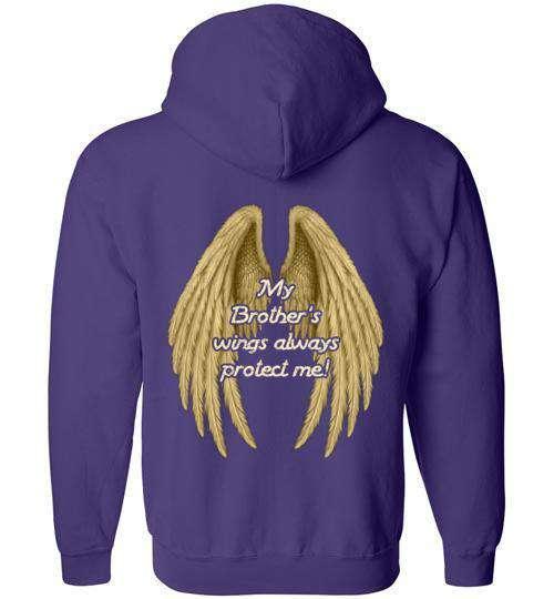 My Brother's Wings Always Protect Me FULL ZIP Hoodie - Image 4