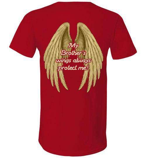 My Brother's Wings Always Protect Me V-Neck - Image 3