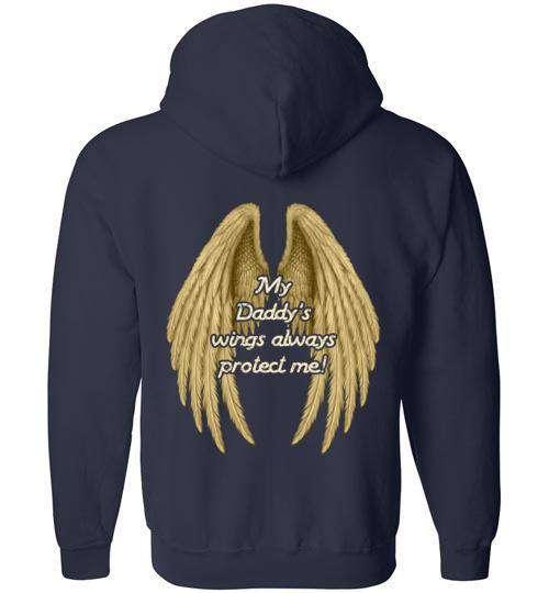 My Daddy's Wings Always Protect Me FULL ZIP Hoodie - Image 3