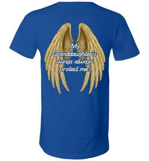 My Granddaughter's Wings Always Protect Me V-Neck - Image 5