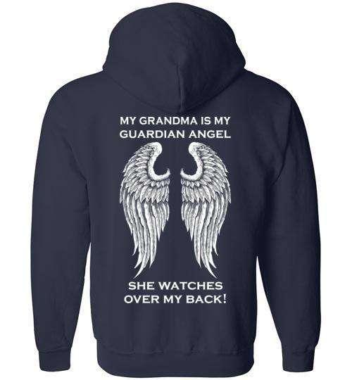 My Grandma is my Guardian Angel FULL ZIP Hoodie - Image 4