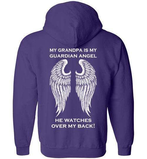 My Grandpa is my Guardian Angel FULL ZIP Hoodie - Image 5