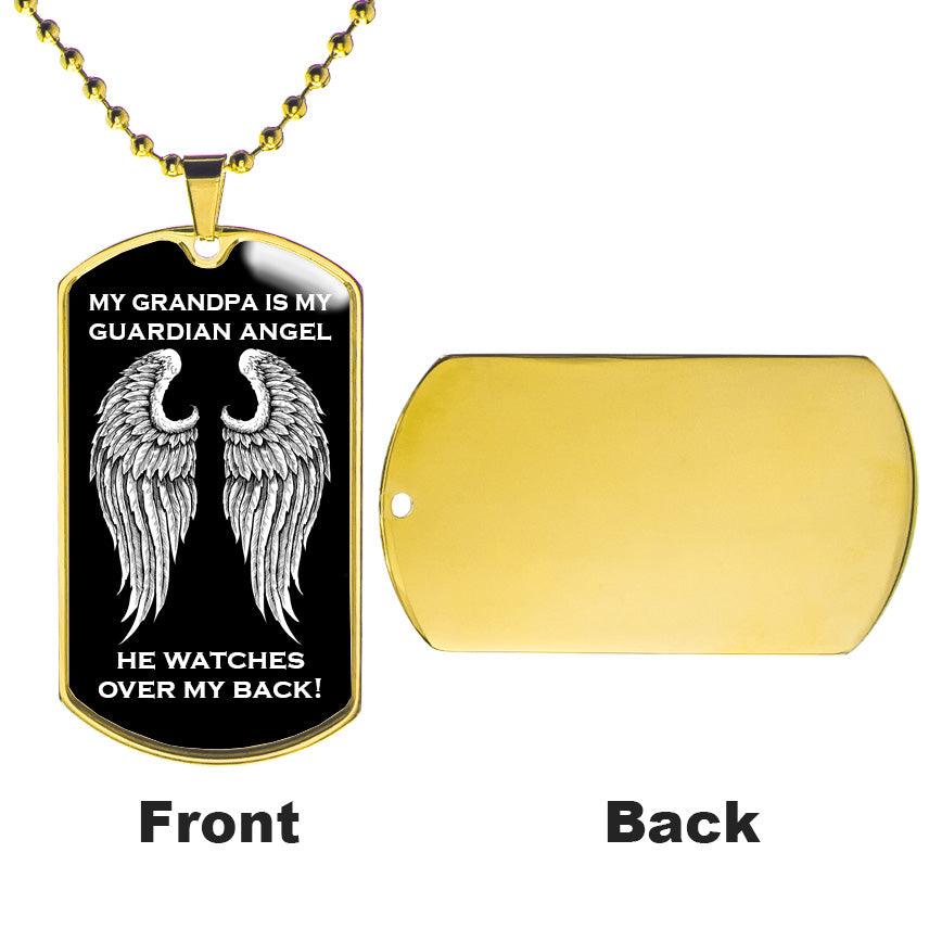 My Grandpa is my Guardian Angel Luxury Dog Tag - Image 3