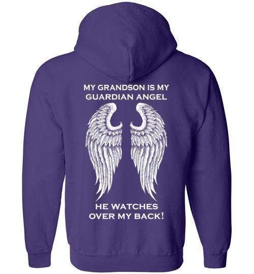 My Grandson is my Guardian Angel FULL ZIP Hoodie - Image 5