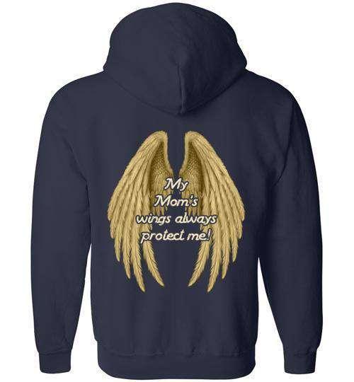 My Mom's Wings Always Protect Me FULL ZIP Hoodie - Image 3