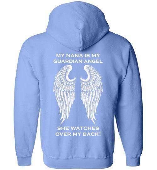 My Nana is my Guardian Angel FULL ZIP Hoodie - Image 3