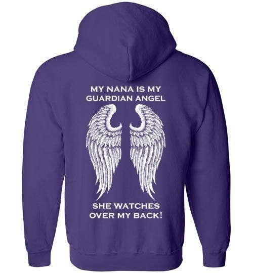 My Nana is my Guardian Angel FULL ZIP Hoodie - Image 5