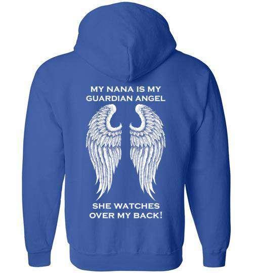 My Nana is my Guardian Angel FULL ZIP Hoodie - Image 7
