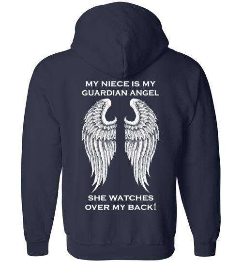 My Niece is my Guardian Angel FULL ZIP Hoodie - Image 4
