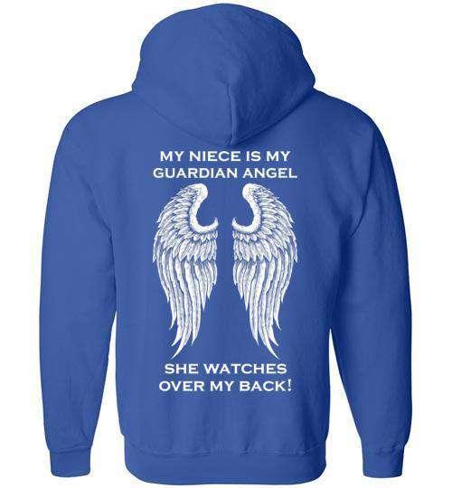 My Niece is my Guardian Angel FULL ZIP Hoodie - Image 7