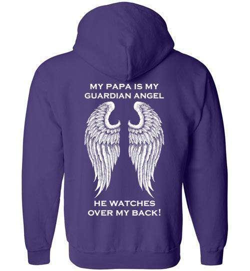 My Papa is my Guardian Angel FULL ZIP Hoodie - Image 5