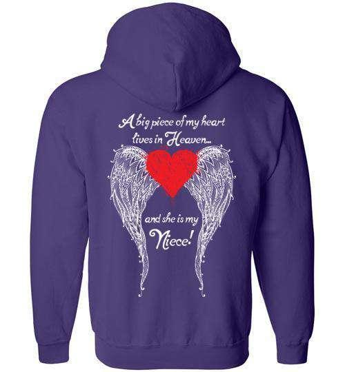 Niece- A Big Piece of my Heart FULL ZIP Hoodie - Image 5
